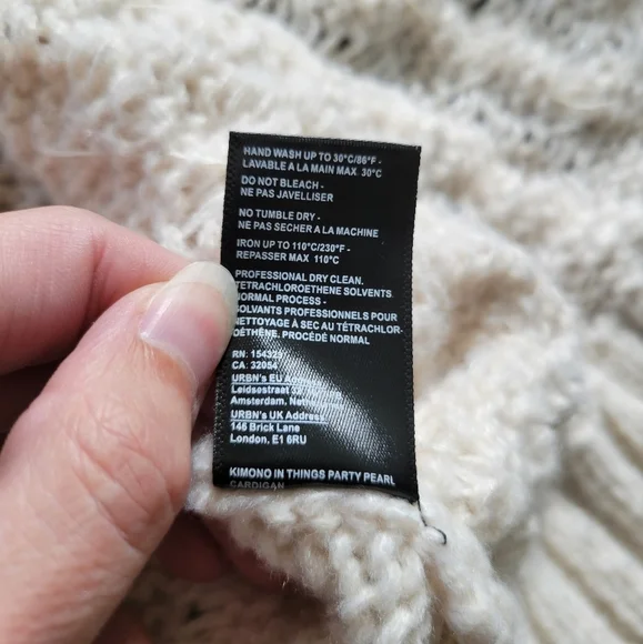 by Anthropologie Ivory Kimono in Things Party Pearl Cardigan One Size - Picture 12 of 16